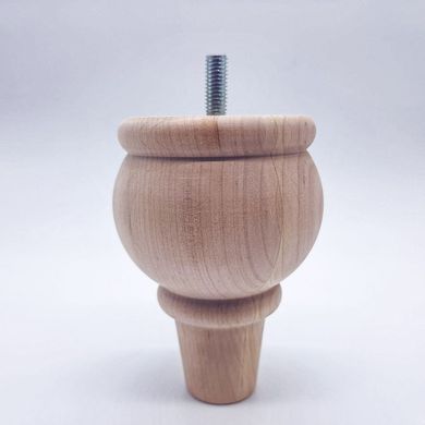Solid Alder Bun Feet | Furniture Legs | Height: 100 mm | model МН-08