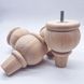 Solid Alder Bun Feet | Furniture Legs | Height: 100 mm | model МН-08