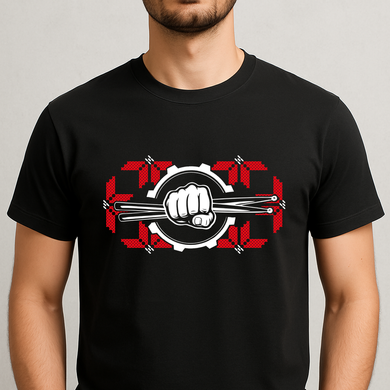 "Drum Power UA" T-Shirt for Drummers with Graphic Print, No bundle