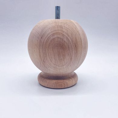 Мебельные ножки деревянные с Ольхи | Комплект из 4 шт | Высота - 90 мм Диаметр - 90 мм