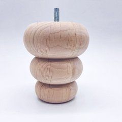 Меблеві ніжки дерев'яні з вільхи | Комплект з 4 шт | Висота - 100 мм Товщина - 90 мм