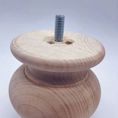 Мебельные ножки деревянные с Ольхи | Комплект из 4 шт | Высота - 90 мм Диаметр - 90 мм