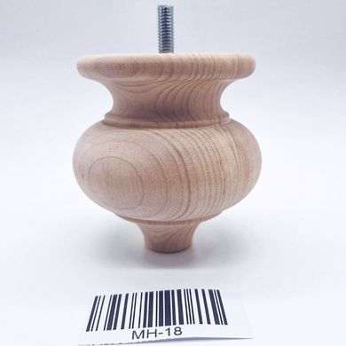 Мебельные ножки деревянные с Ольхи | Комплект из 4 шт | Высота - 90 мм Диаметр - 90 мм