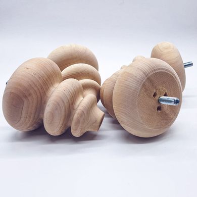 Br&ouml;tchenf&uuml;&szlig;e aus massiver Erle | M&ouml;belbeine | H&ouml;he: 100 mm | Modell МН-20