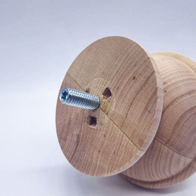 Brötchenfüße aus massiver Erle | Möbelbeine | Höhe: 100 mm | Modell МН-22